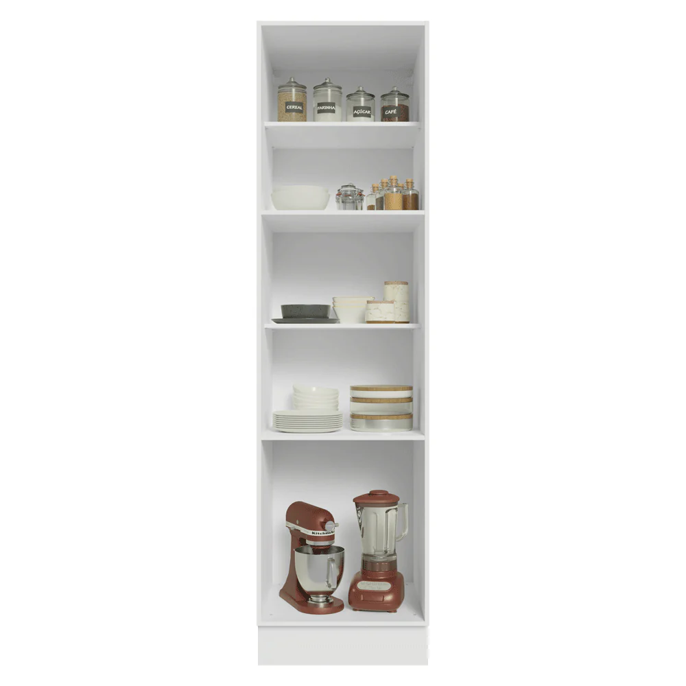 Paneleiro 60 cm 3 Portas Branco/Cinza Vik Madesa - Image 5