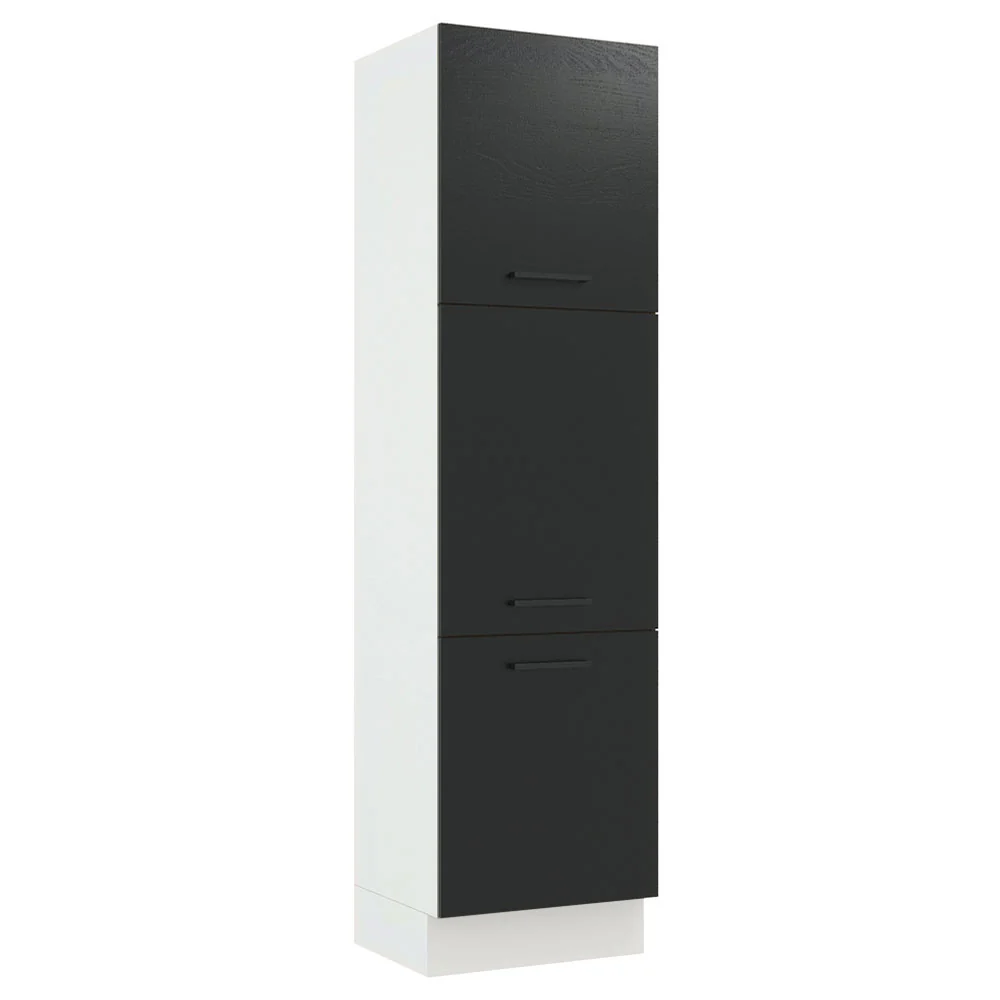 Paneleiro Madesa Agata 60 x 60 cm 3 Portas Branco/Preto