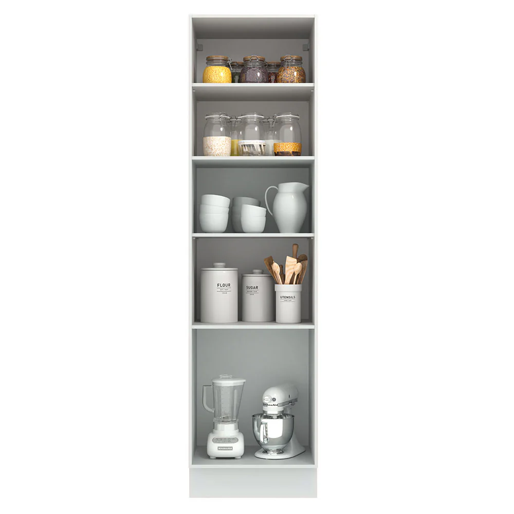 Paneleiro Madesa Agata 60 cm 3 Portas Branco/Cinza - Image 3