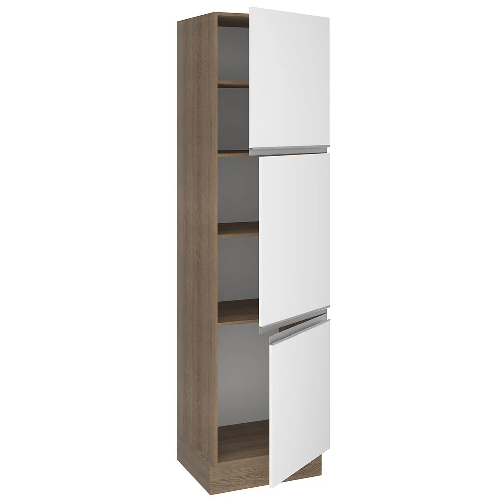 Paneleiro Madesa Glamy 60 x 60 cm 3 Portas Rustic/Branco - Image 4