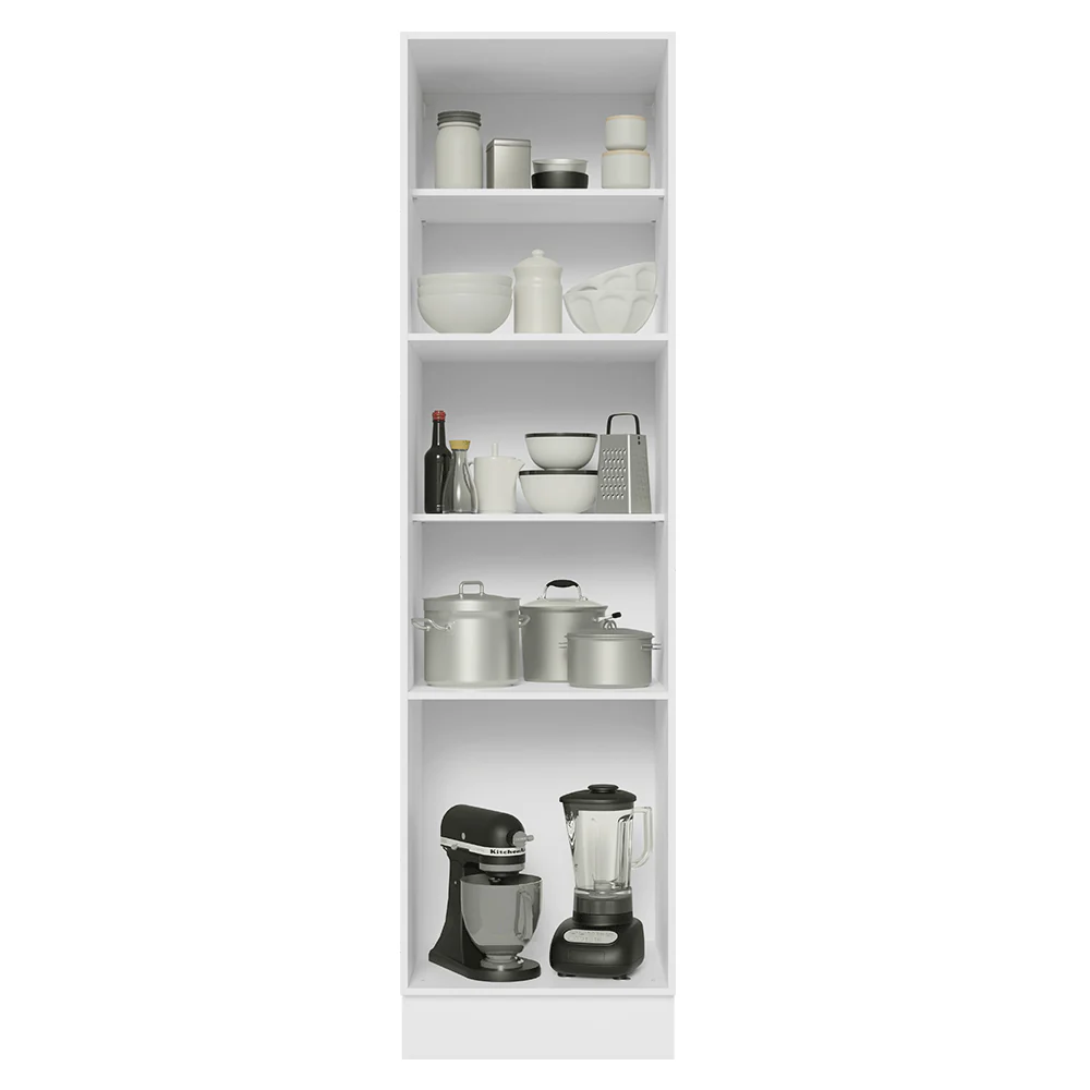Paneleiro 60 x 60 cm 3 Portas Branco/Branco Veludo Lux Madesa - Image 4