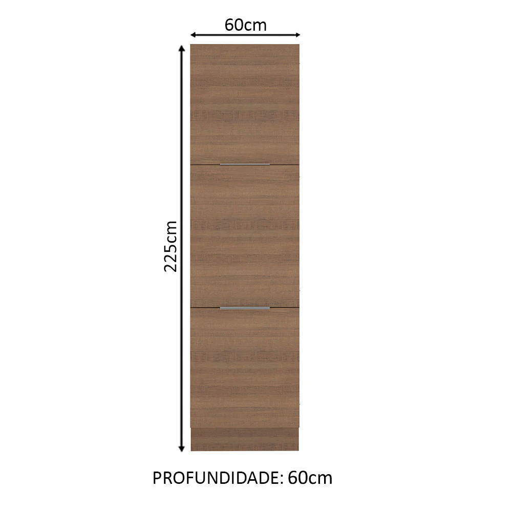 Paneleiro Madesa Stella 60 x 60 cm 3 Portas Rustic - Image 2