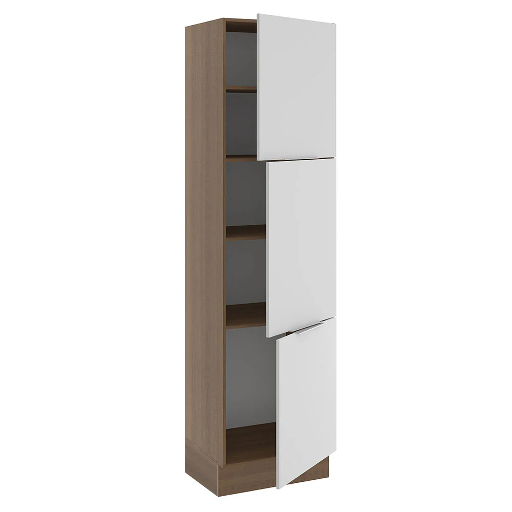 Paneleiro Madesa Stella 60 cm 3 Portas Rustic/Branco - Image 4