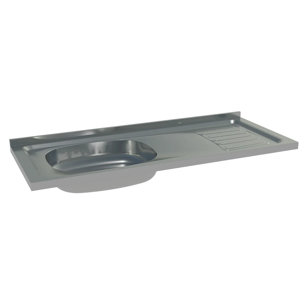 Pia de Aço Inoxidável 105 x 44 cm para Cozinhas Emilly e Gourmet Madesa