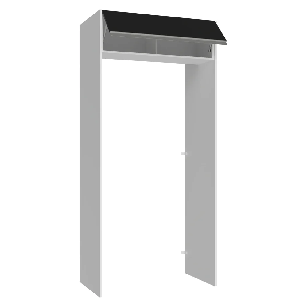 Porta-Geladeira 103 cm 1 Porta Basculante Branco/Preto Glamy Madesa - Image 7