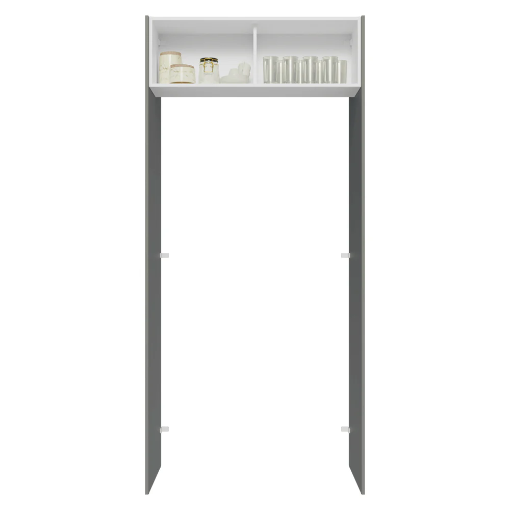 Porta-Geladeira 103 cm 1 Porta Basculante Cinza/Branco/Cinza Lux Madesa - Image 4