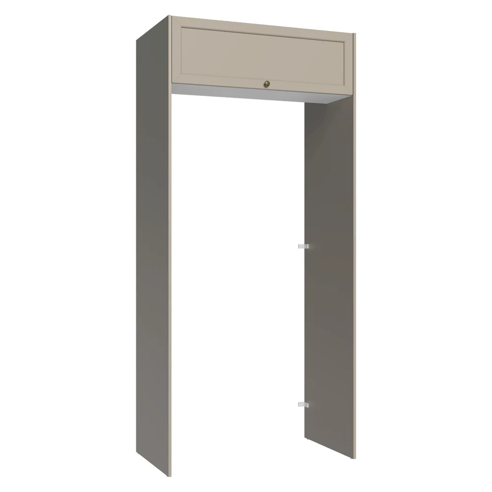 Porta-Geladeira 103 cm 1 Porta Basculante Crema/Branco/Crema Vik Madesa