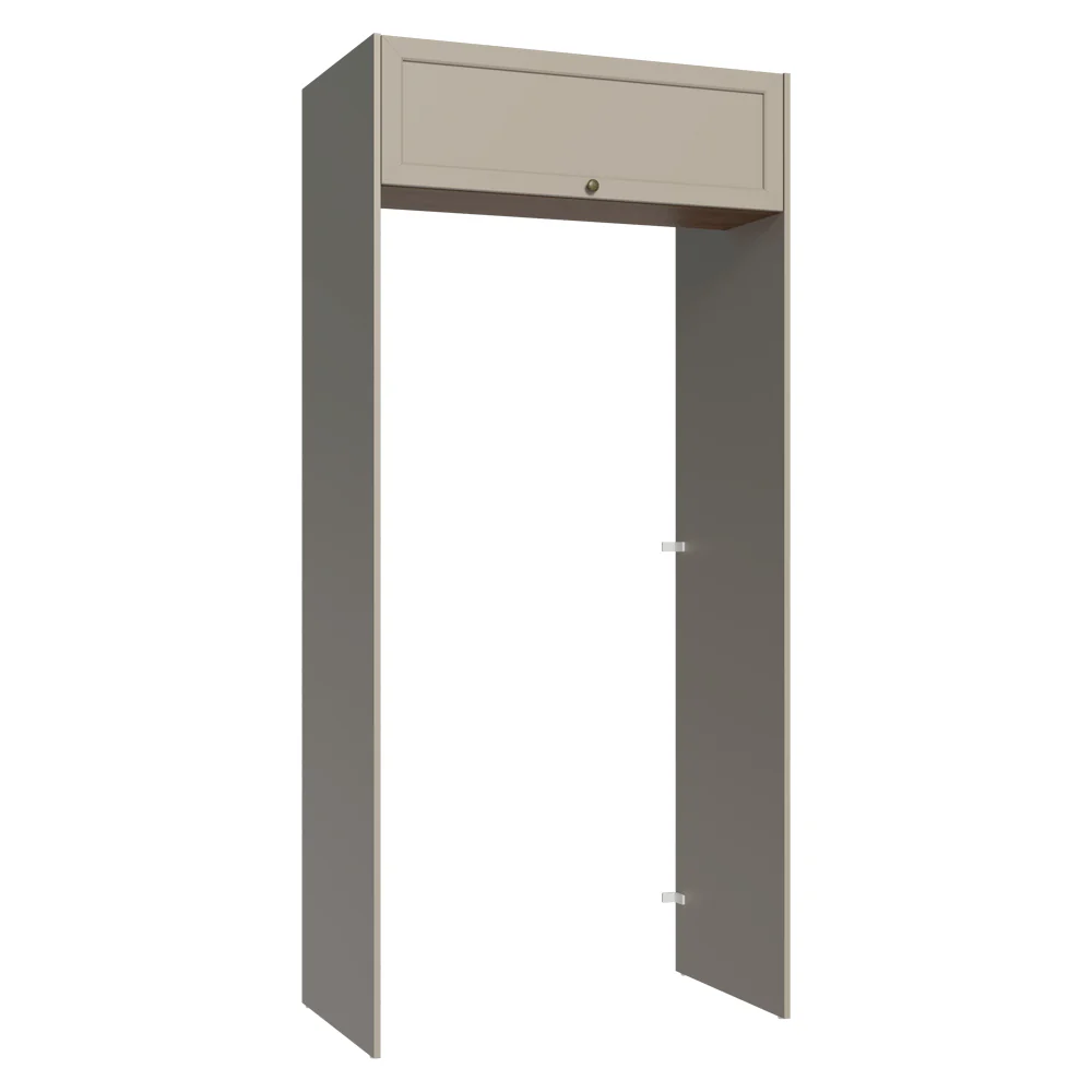 Porta-Geladeira 103 cm 1 Porta Basculante Crema/Rustic/Crema Vik Madesa