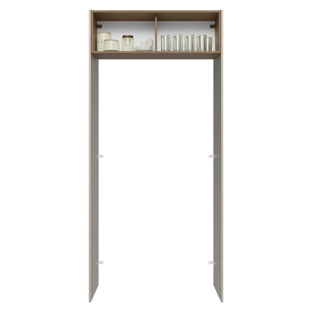 Porta-Geladeira 103 cm 1 Porta Basculante Crema/Rustic/Crema Vik Madesa - Image 4