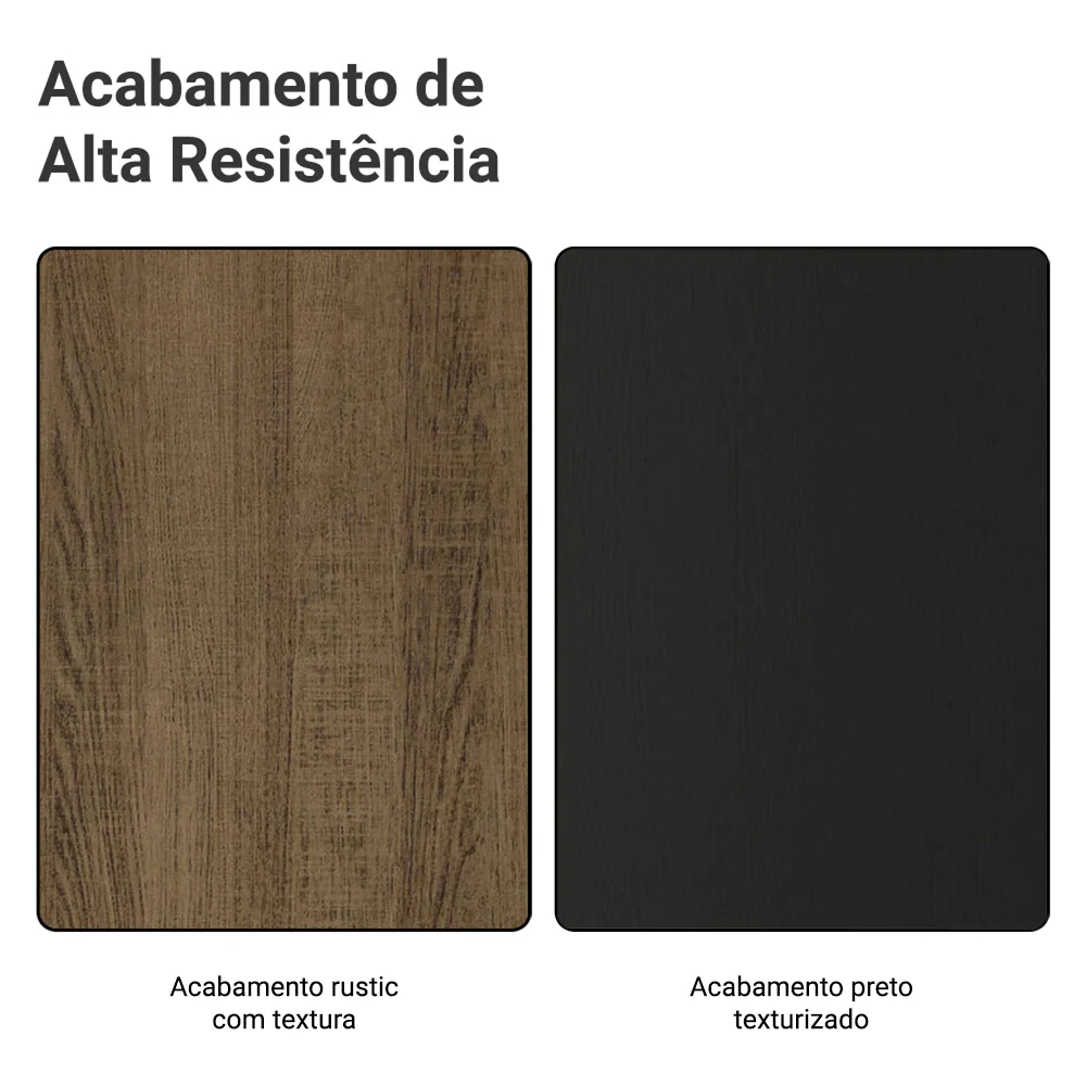 Porta-Geladeira 103 cm 1 Porta Basculante Preto/Rustic/Preto Glamy Madesa - Image 9