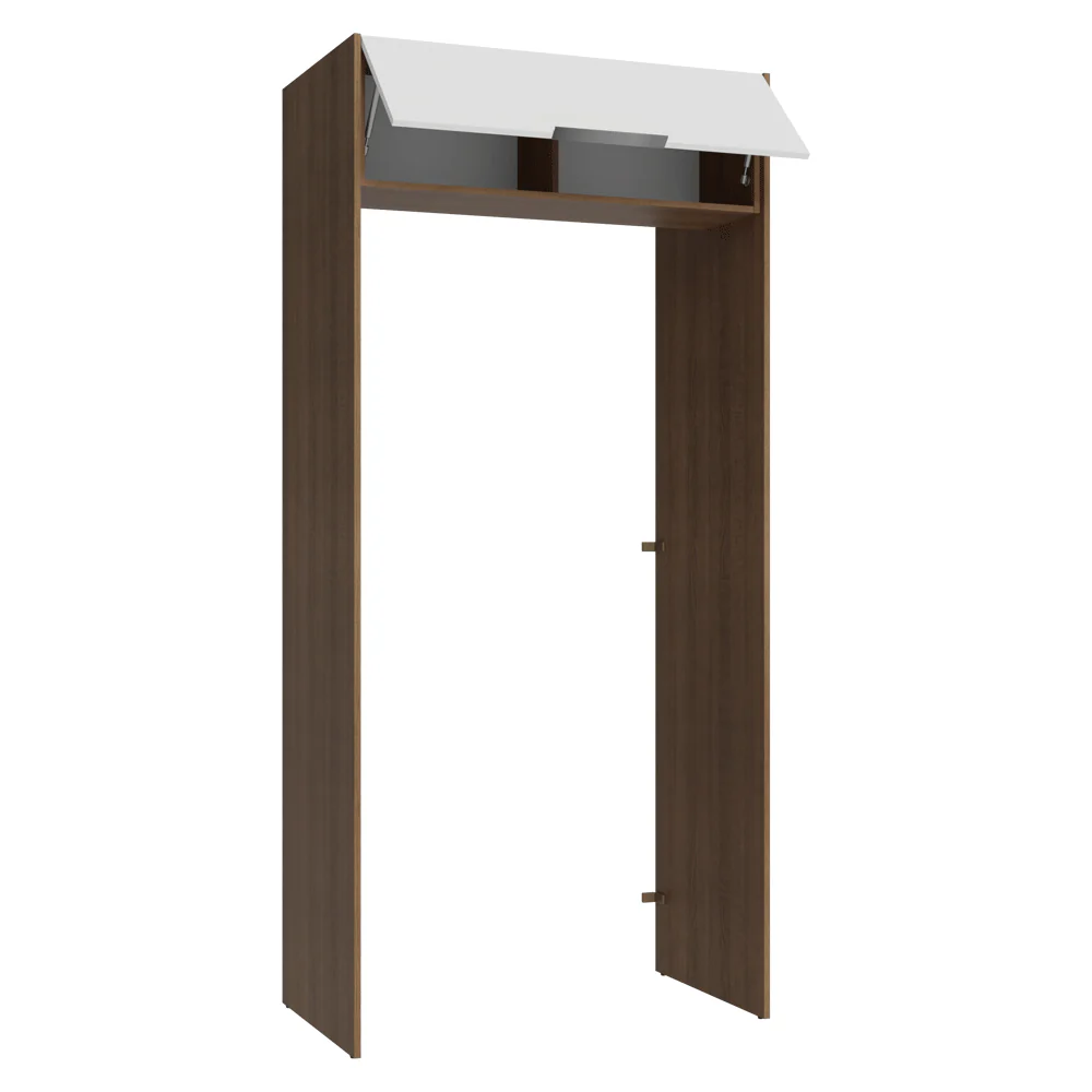 Porta-Geladeira 103 cm 1 Porta Basculante Rustic/Branco Stella Madesa - Image 7