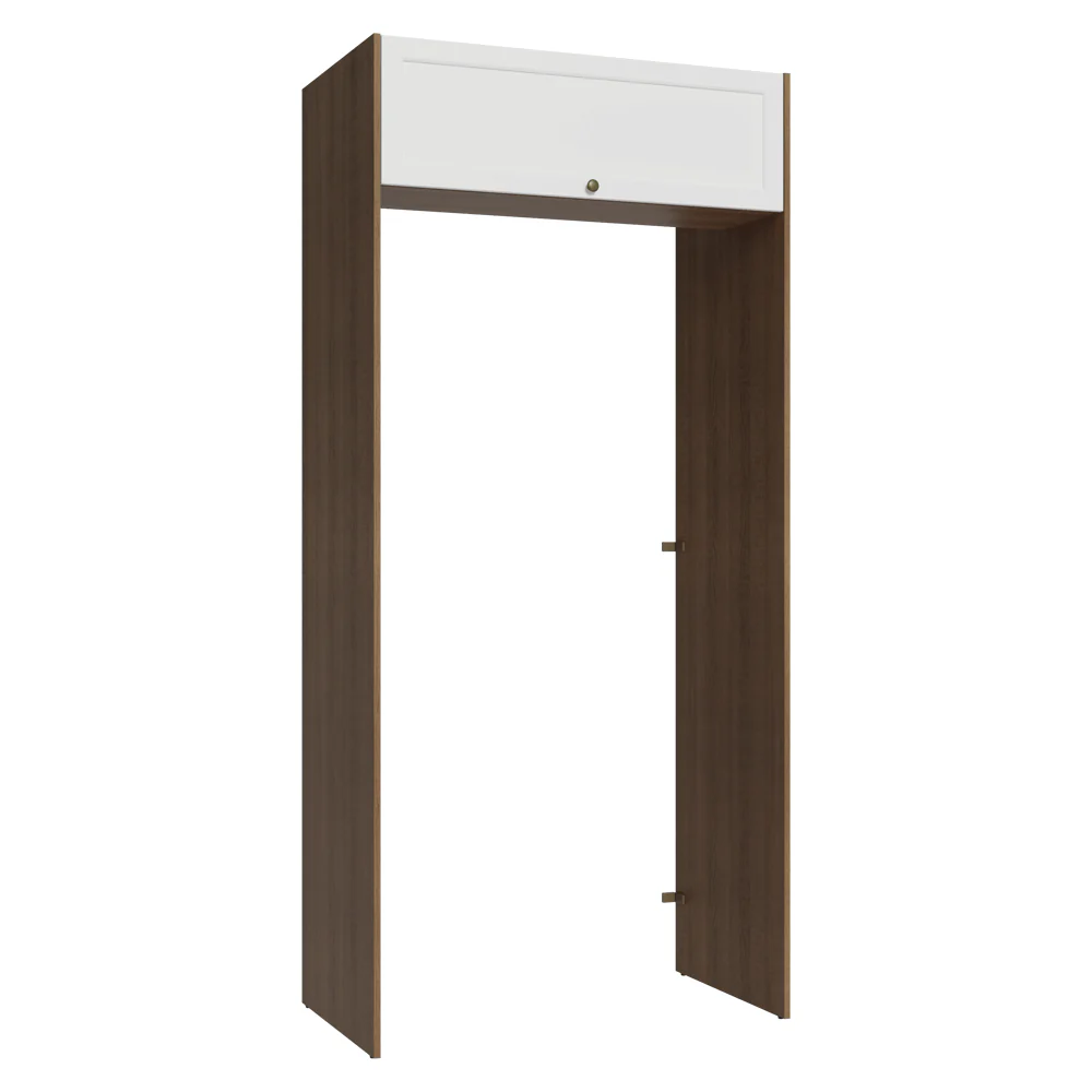 Porta-Geladeira 103 cm 1 Porta Basculante Rustic/Branco Vik Madesa