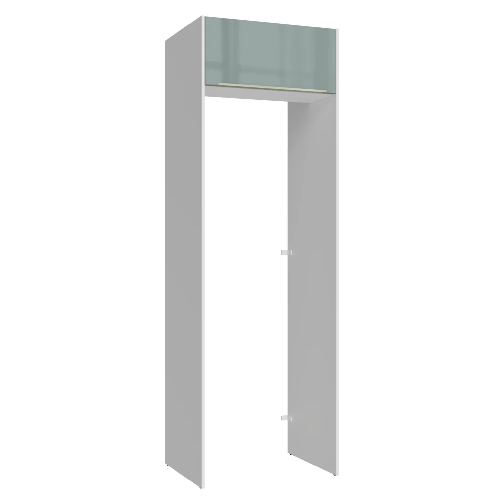 Porta-Geladeira 73 cm 1 Porta Basculante Branco/Cinza Lux Madesa