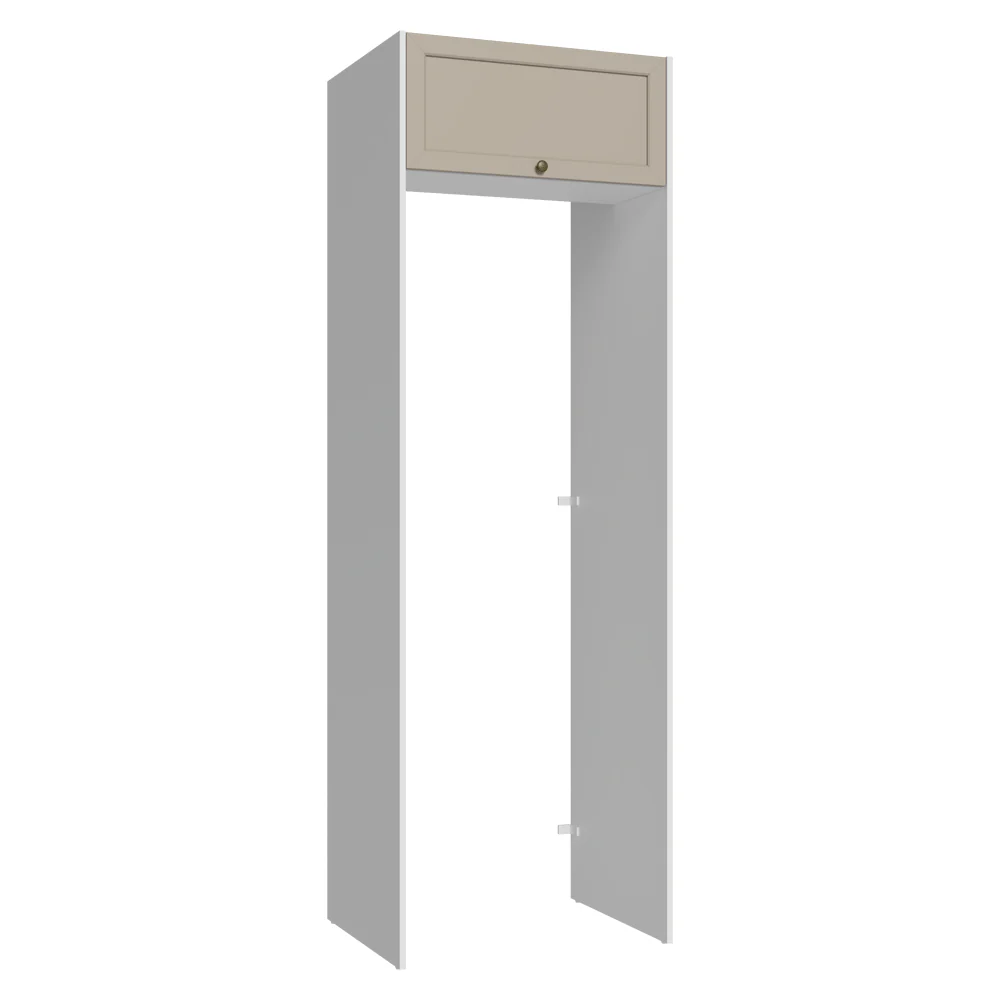 Porta-Geladeira 73 cm 1 Porta Basculante Branco/Crema Vik Madesa