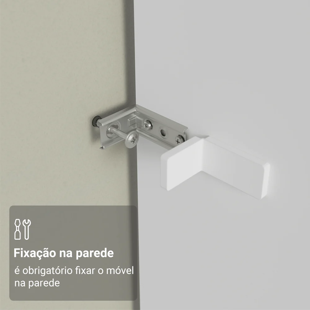 Porta-Geladeira 73 cm 1 Porta Basculante Branco/Crema Vik Madesa - Image 7