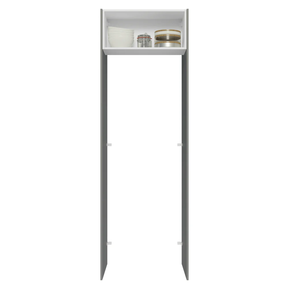 Porta-Geladeira 73 cm 1 Porta Basculante Cinza/Branco/Cinza Agata Madesa - Image 4