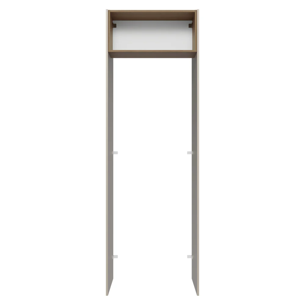 Porta-Geladeira 73 cm 1 Porta Basculante Crema/Rustic/Crema Agata Madesa - Image 10