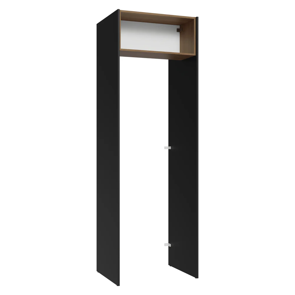 Porta-Geladeira 73 cm 1 Porta Basculante Preto/Rustic/Preto Agata Madesa - Image 11