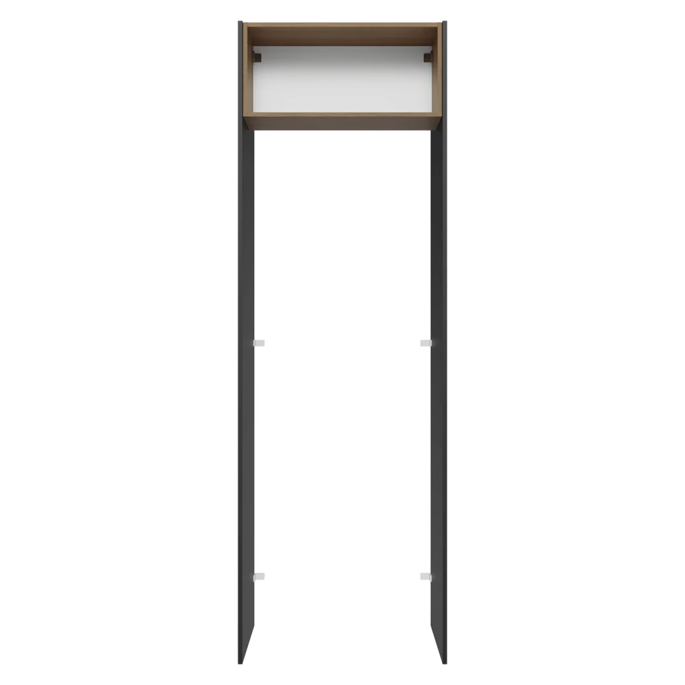 Porta-Geladeira 73 cm 1 Porta Basculante Preto/Rustic/Preto Lux Madesa - Image 11