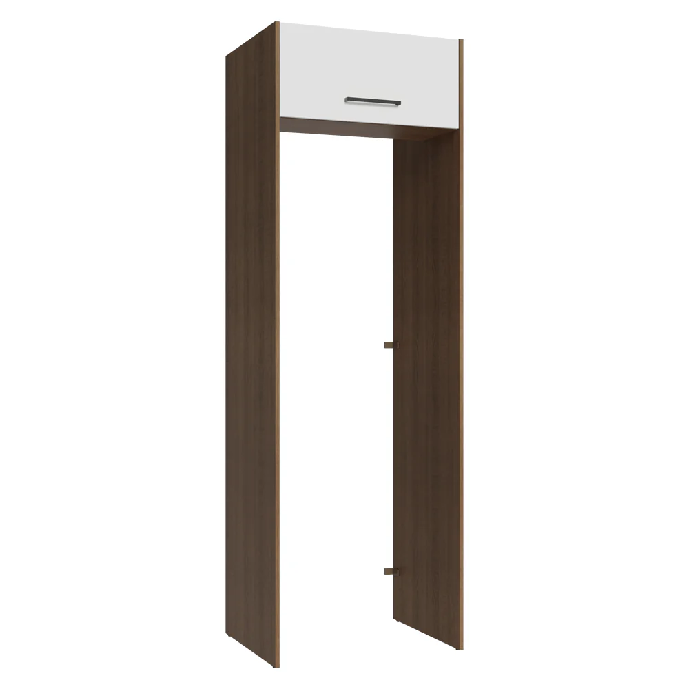 Porta-Geladeira 73 cm 1 Porta Basculante Rustic/Branco Agata Madesa