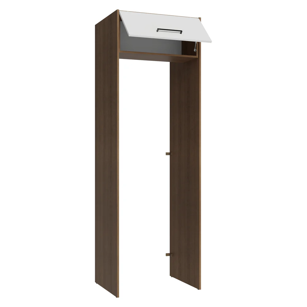 Porta-Geladeira 73 cm 1 Porta Basculante Rustic/Branco Agata Madesa - Image 7