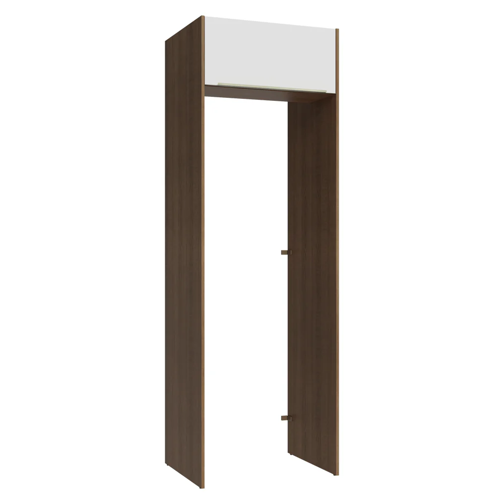 Porta-Geladeira 73 cm 1 Porta Basculante Rustic/Branco Veludo Lux Madesa