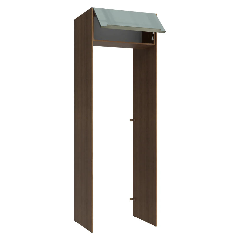 Porta-Geladeira 73 cm 1 Porta Basculante Rustic/Cinza Lux Madesa - Image 5