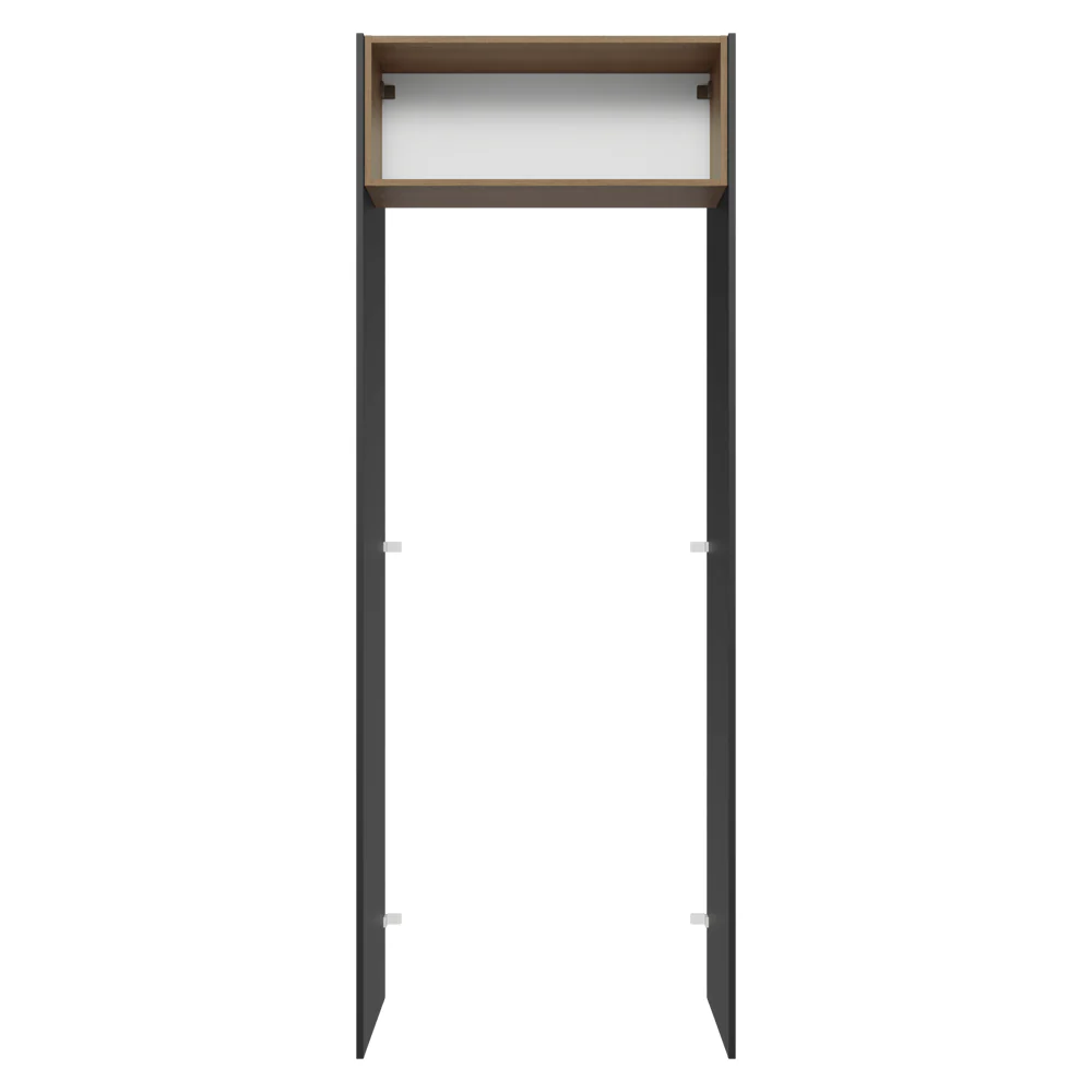 Porta-Geladeira 83 cm 1 Porta Basculante Preto/Rustic/Preto Lux Madesa - Image 11