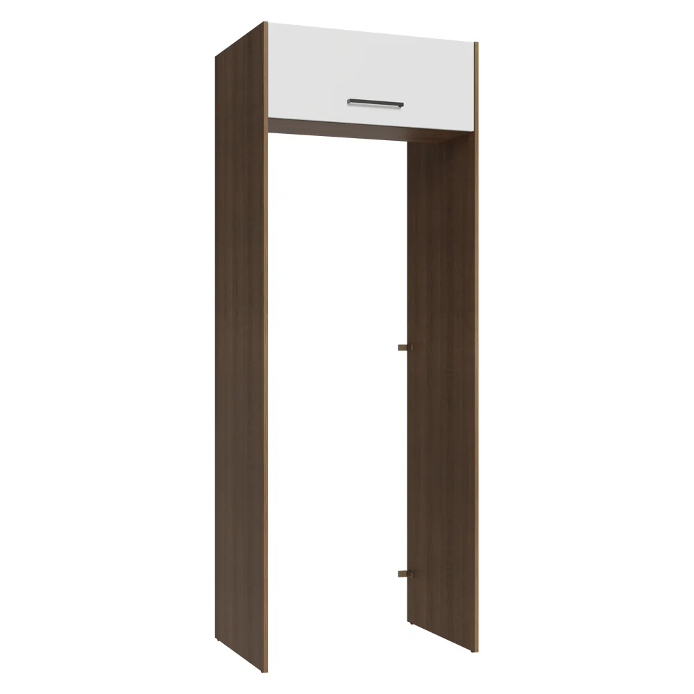 Porta-Geladeira 83 cm 1 Porta Basculante Rustic/Branco Agata Madesa