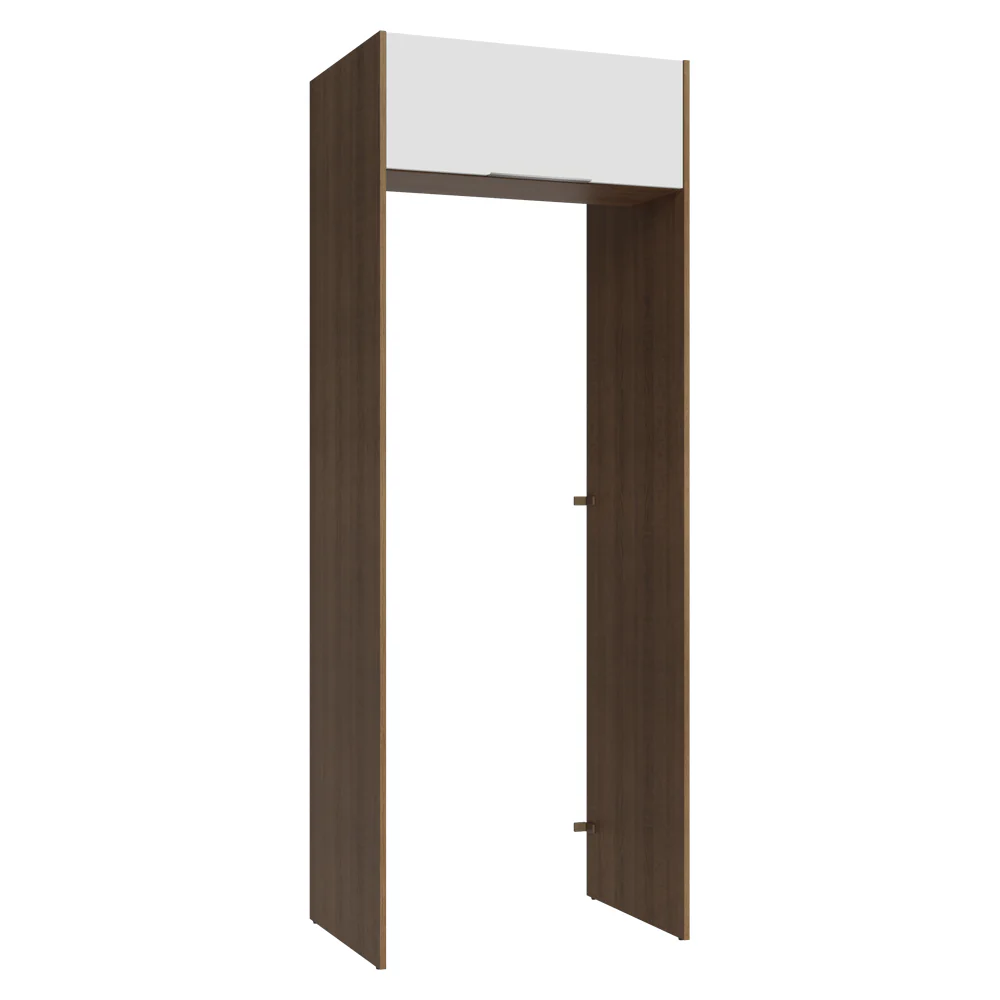 Porta-Geladeira 83 cm 1 Porta Basculante Rustic/Branco Stella Madesa