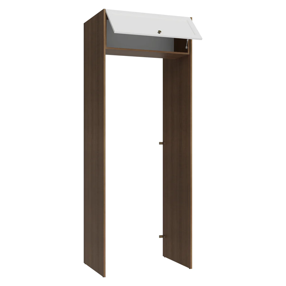 Porta-Geladeira 83 cm 1 Porta Basculante Rustic/Branco Vik Madesa - Image 5