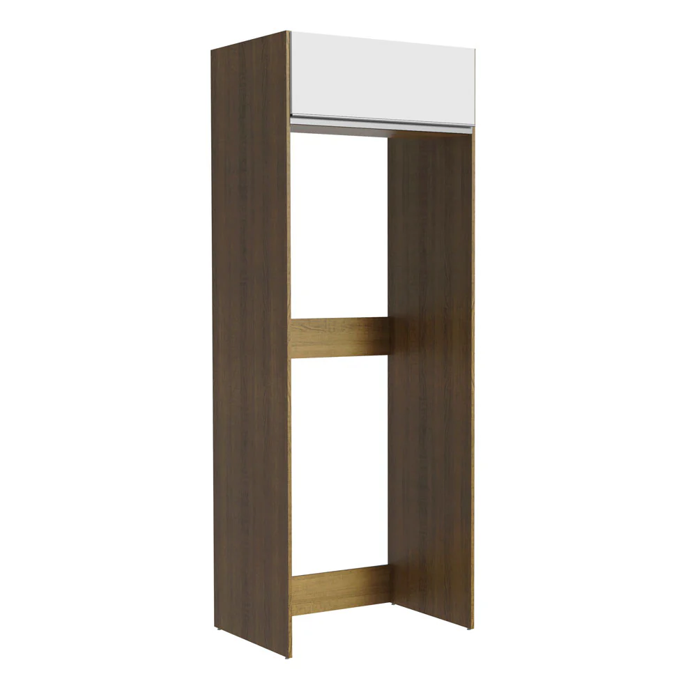 Porta-Geladeira Madesa Glamy 1 Porta Basculante Rustic/Branco