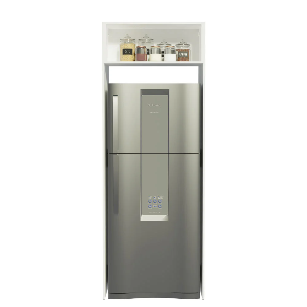 Porta-Geladeira Madesa Lux 1 Porta Basculante Branco/Branco Veludo - Image 3
