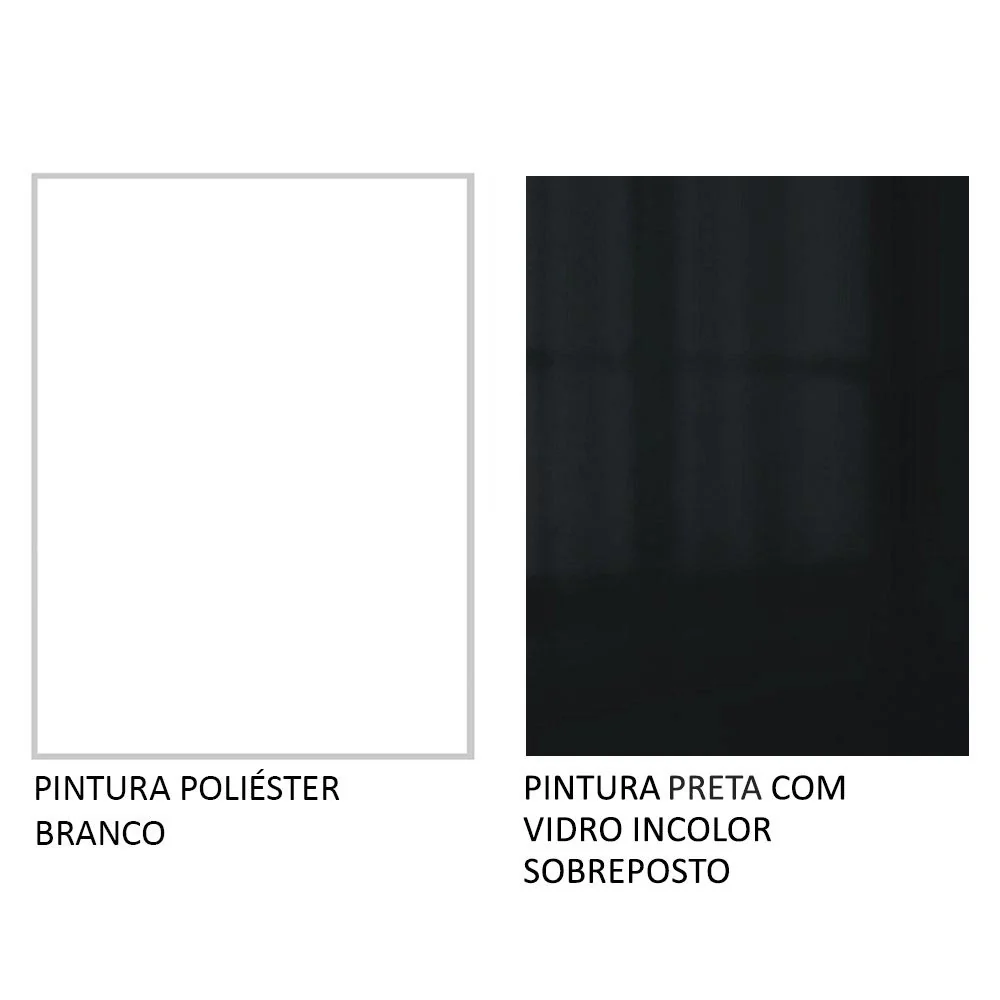 Porta-Geladeira Madesa Lux 1 Porta Basculante Branco/Preto - Image 10