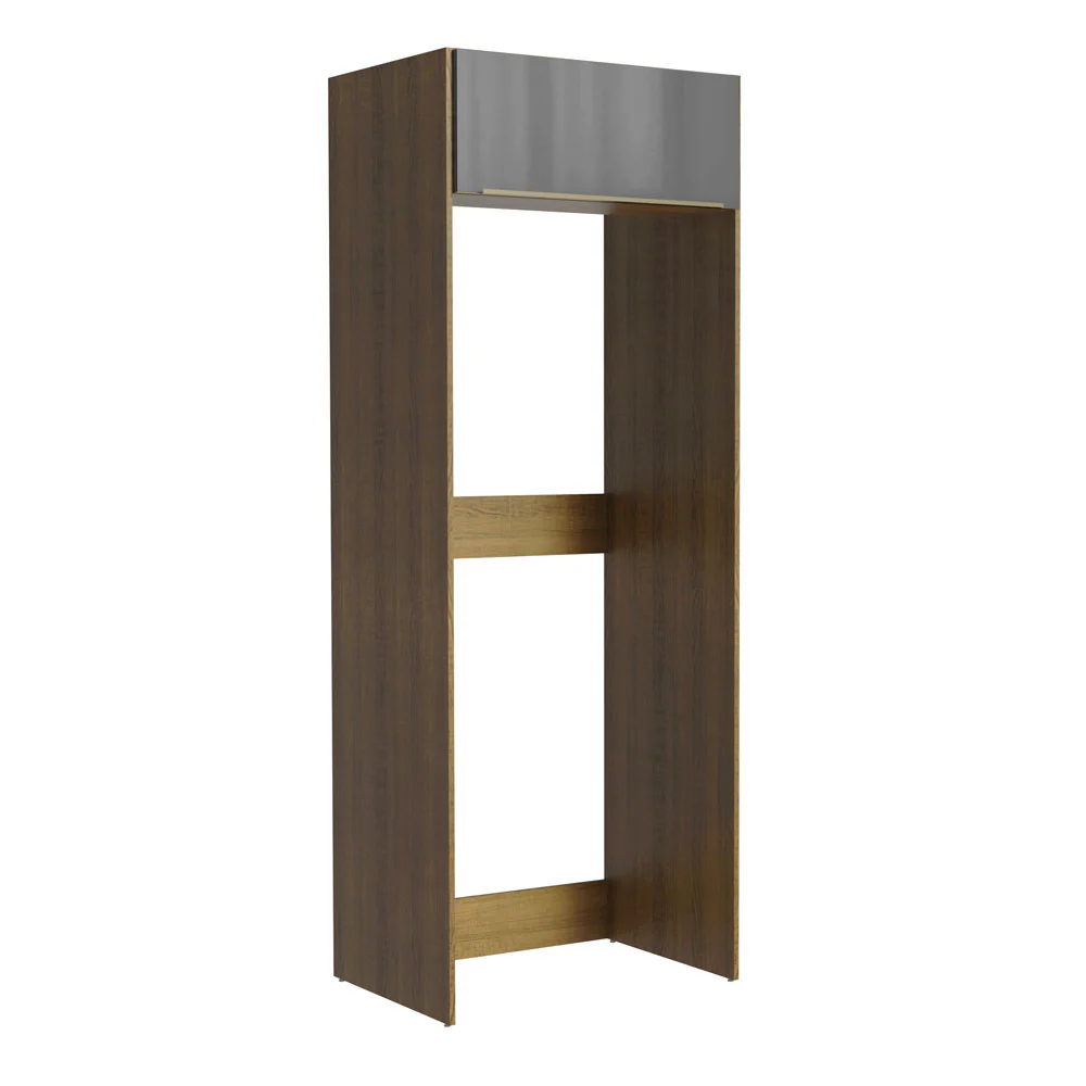 Porta-Geladeira Madesa Lux 1 Porta Basculante Rustic/Cinza