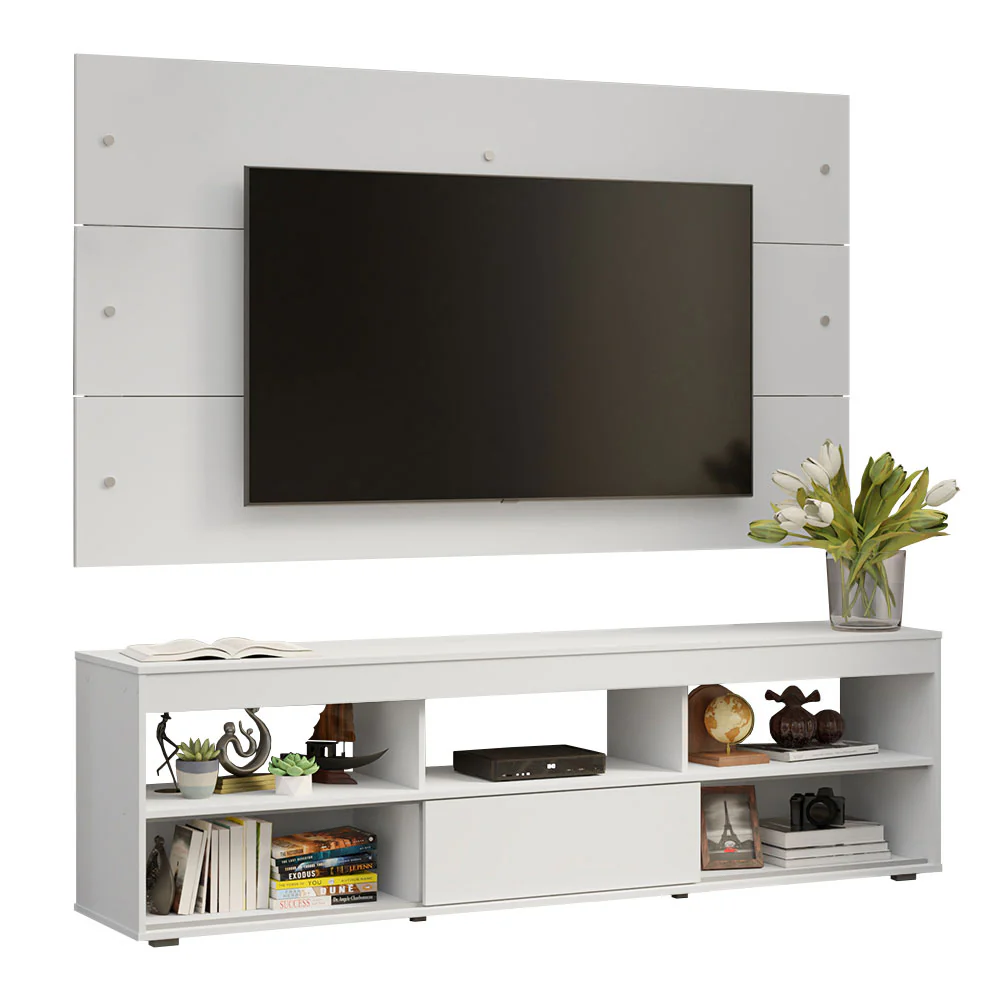 Rack com Painel para TV até 65 Polegadas Branco Orlando Madesa - Image 2