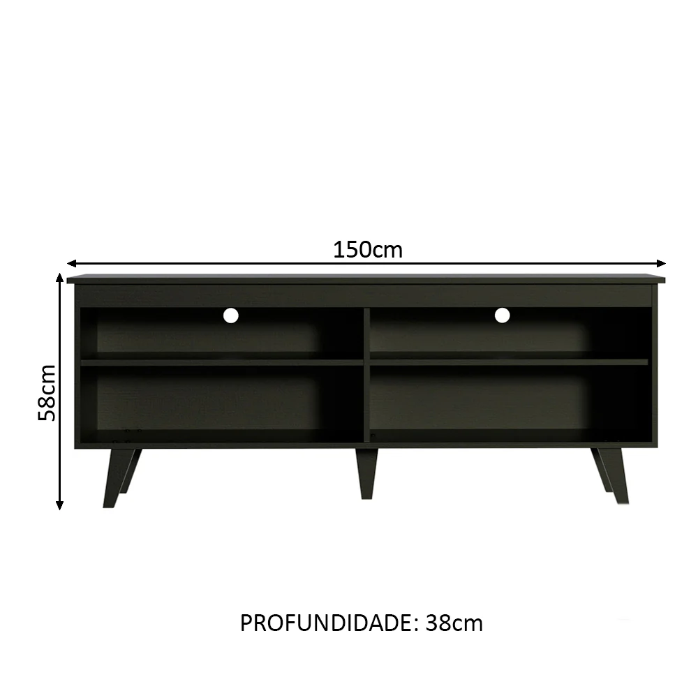 Rack para TV até 65 Polegadas Preto Madesa - Image 3