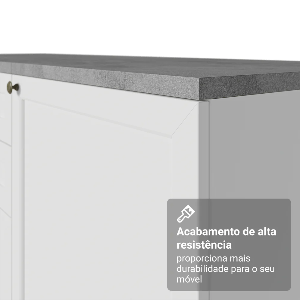 Rack para TV até 70 Polegadas 160cm 4 Gavetas Branco Vik Madesa 04 - Image 8