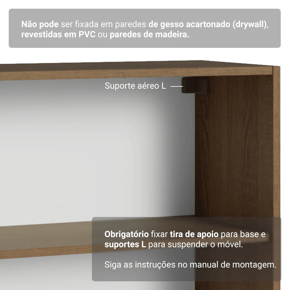 Rack para TV até 70 Polegadas + Prateleiras 160cm Rustic/Verde Vik Madesa 05 - Image 9