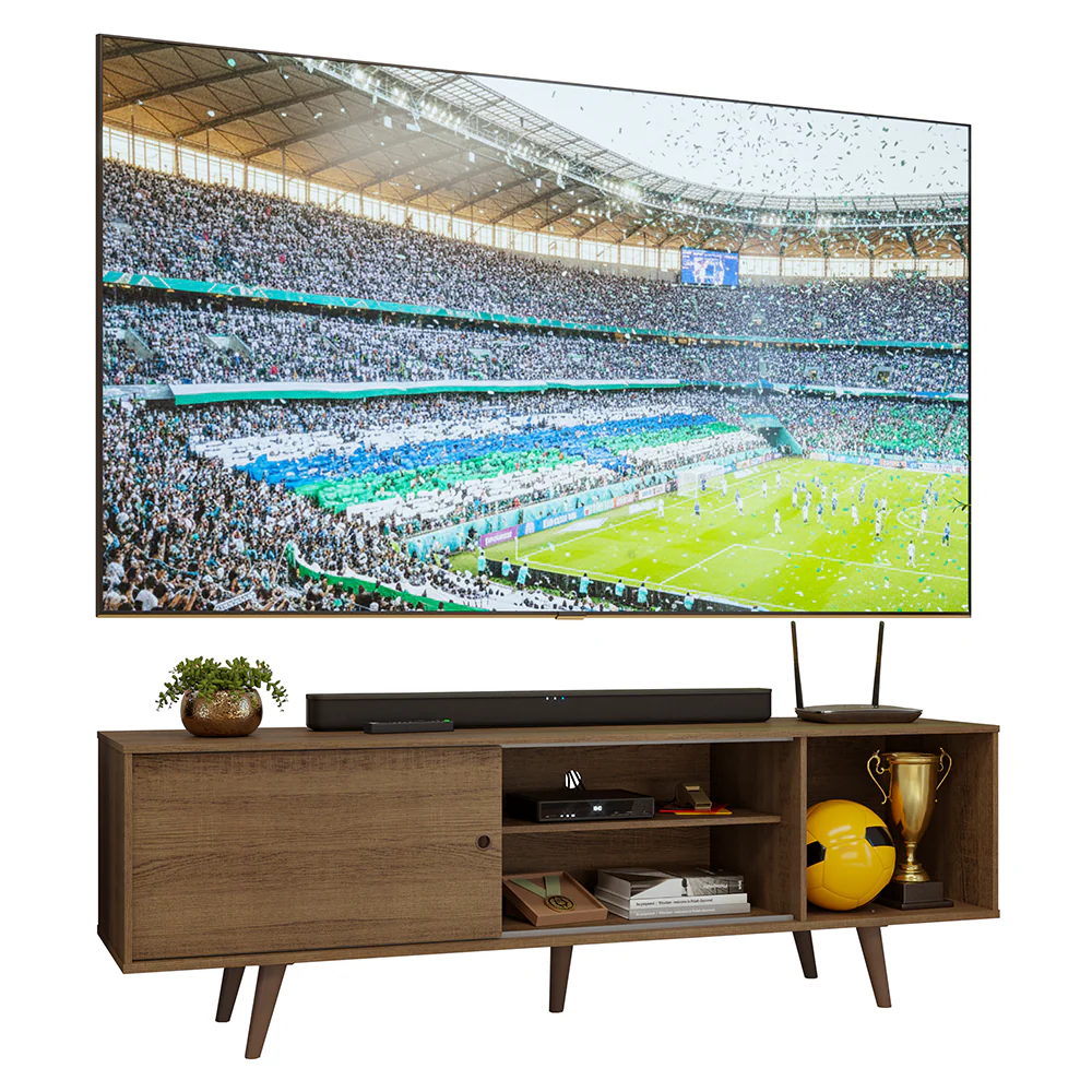 Rack para TV até 80 Polegadas 160cm com Pés Rustic Torino Madesa - Image 2