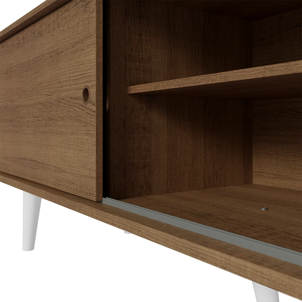 Rack para TV até 80 Polegadas 160cm Rustic Pés Brancos Torino Madesa - Image 8