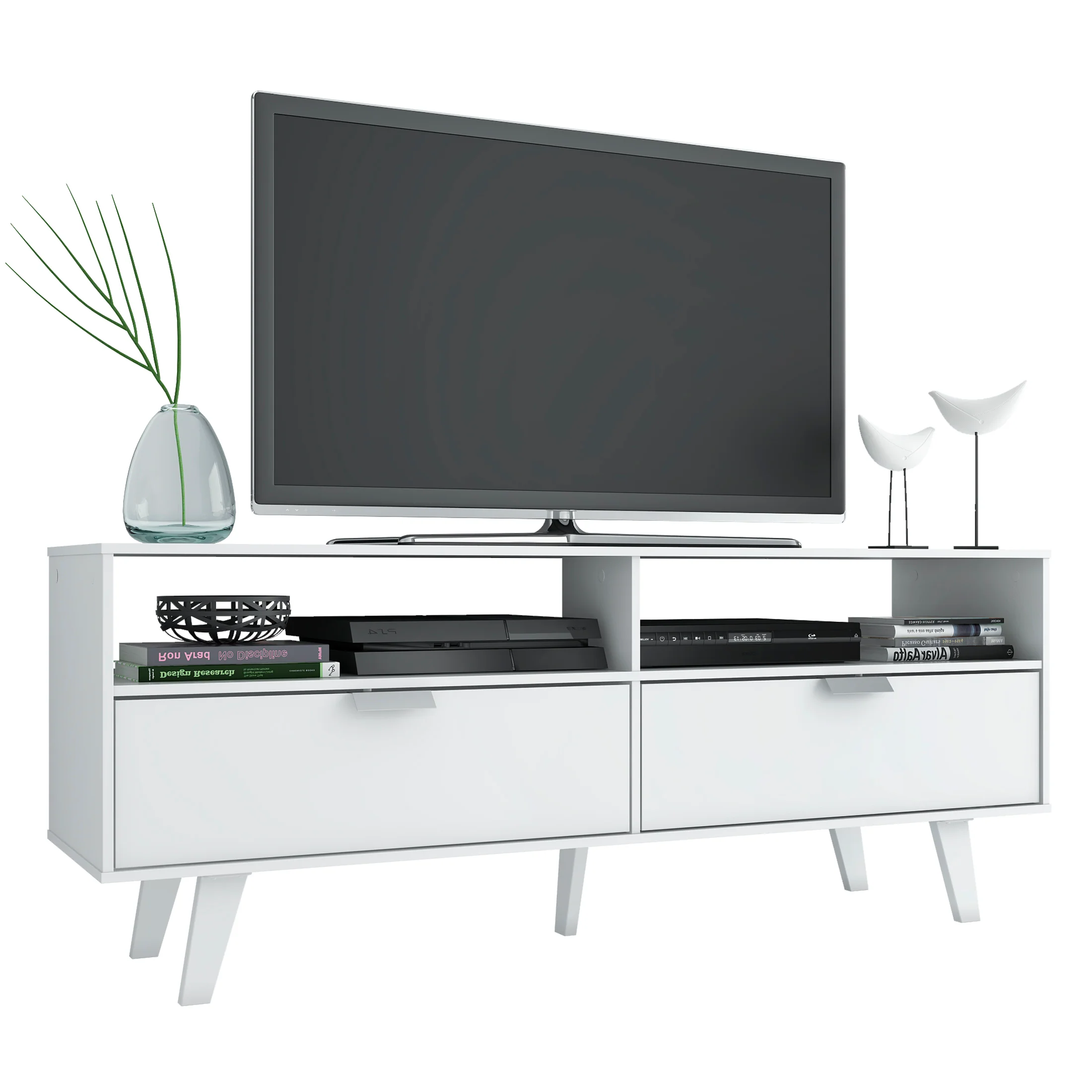 Rack para TV até 55 Polegadas Madesa Oslo com 2 Portas Branco - Image 2