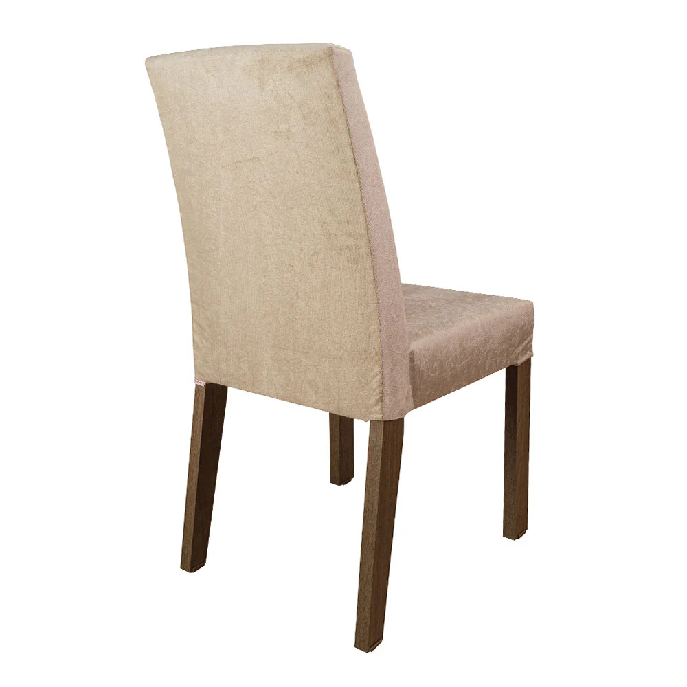 Conjunto Sala de Jantar Mesa Tampo de Vidro com 4 Cadeiras Rustic/Crema/Imperial Madesa Evelin - Image 8