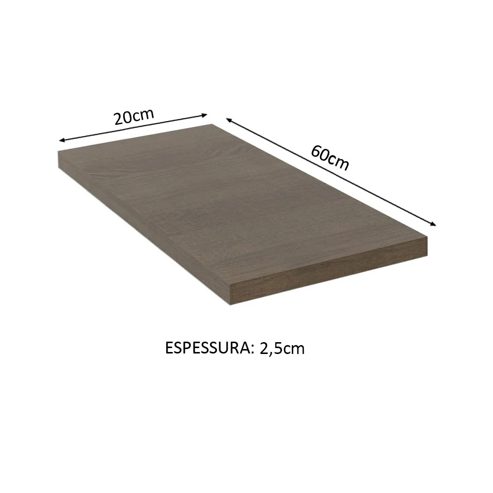 Tampo para Balcão de 20 x 60 cm para Cozinhas Madesa Glamy, Lux e Stella Rustic - Image 2