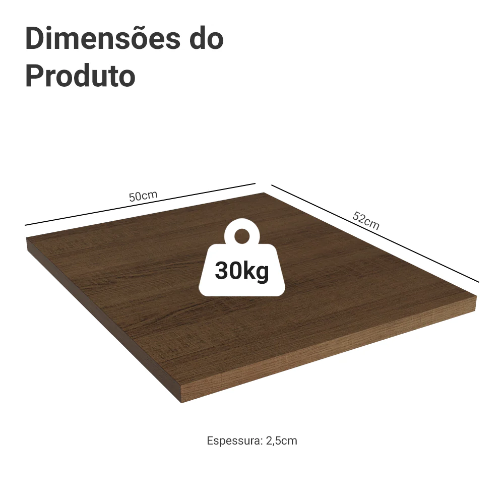 Tampo para Balcão 50x52cm para Cozinhas Agata, Glamy, Stella e Vik Rustic Madesa - Image 2