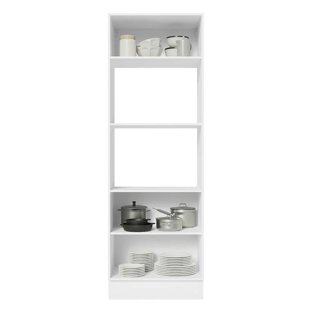 Torre Quente 100% MDF 70 cm para 2 Fornos Branco/Preto Acordes Madesa - Image 4
