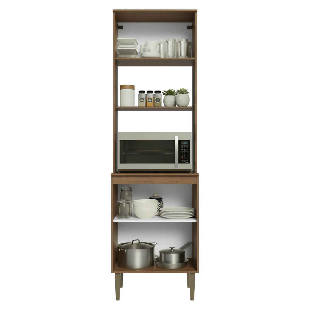 Torre Quente 60 cm 3 Portas Rustic/Branco Lille Madesa - Image 2