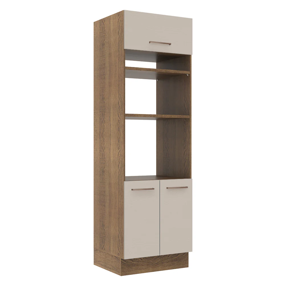 Torre Quente 70 cm 3 Portas Rustic/Crema Agata Madesa