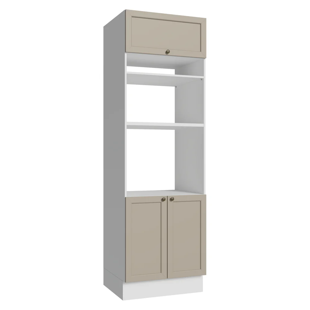 Torre Quente 70 x 60 cm 3 Portas Branco/Crema Vik Madesa