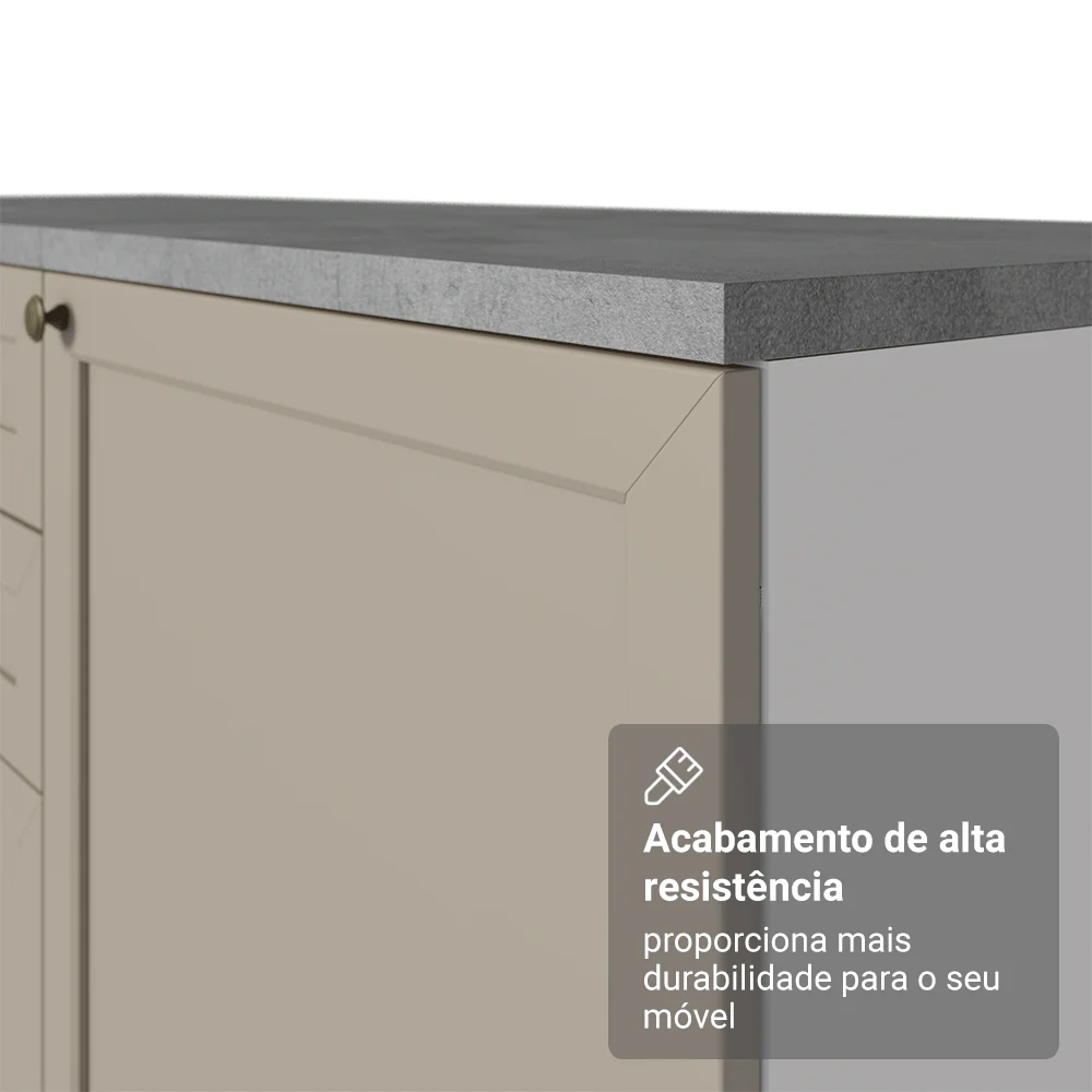 Torre Quente 70 x 60 cm 3 Portas Branco/Crema Vik Madesa - Image 7